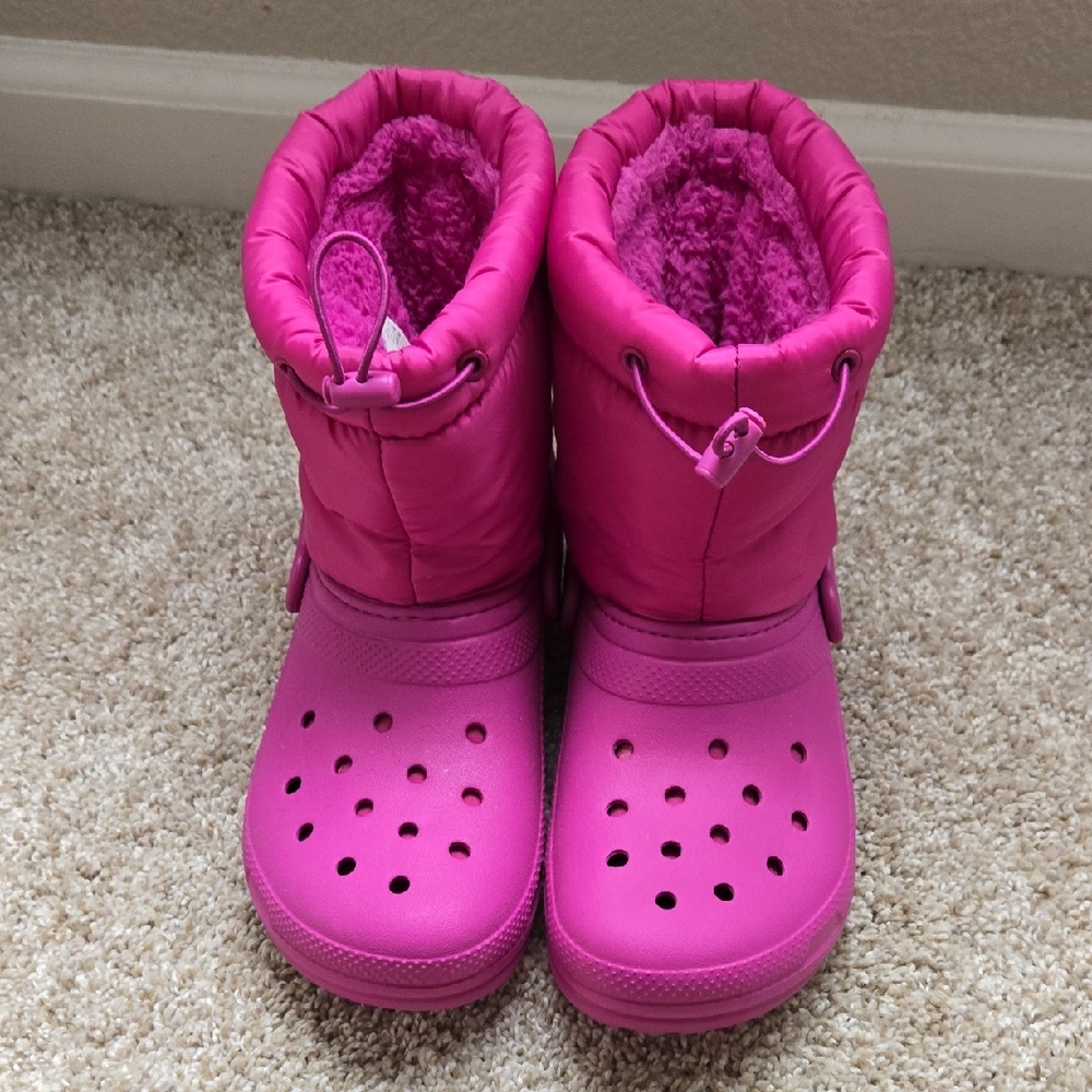 CROCS Kids Fuchsia Rain & Snow Boots